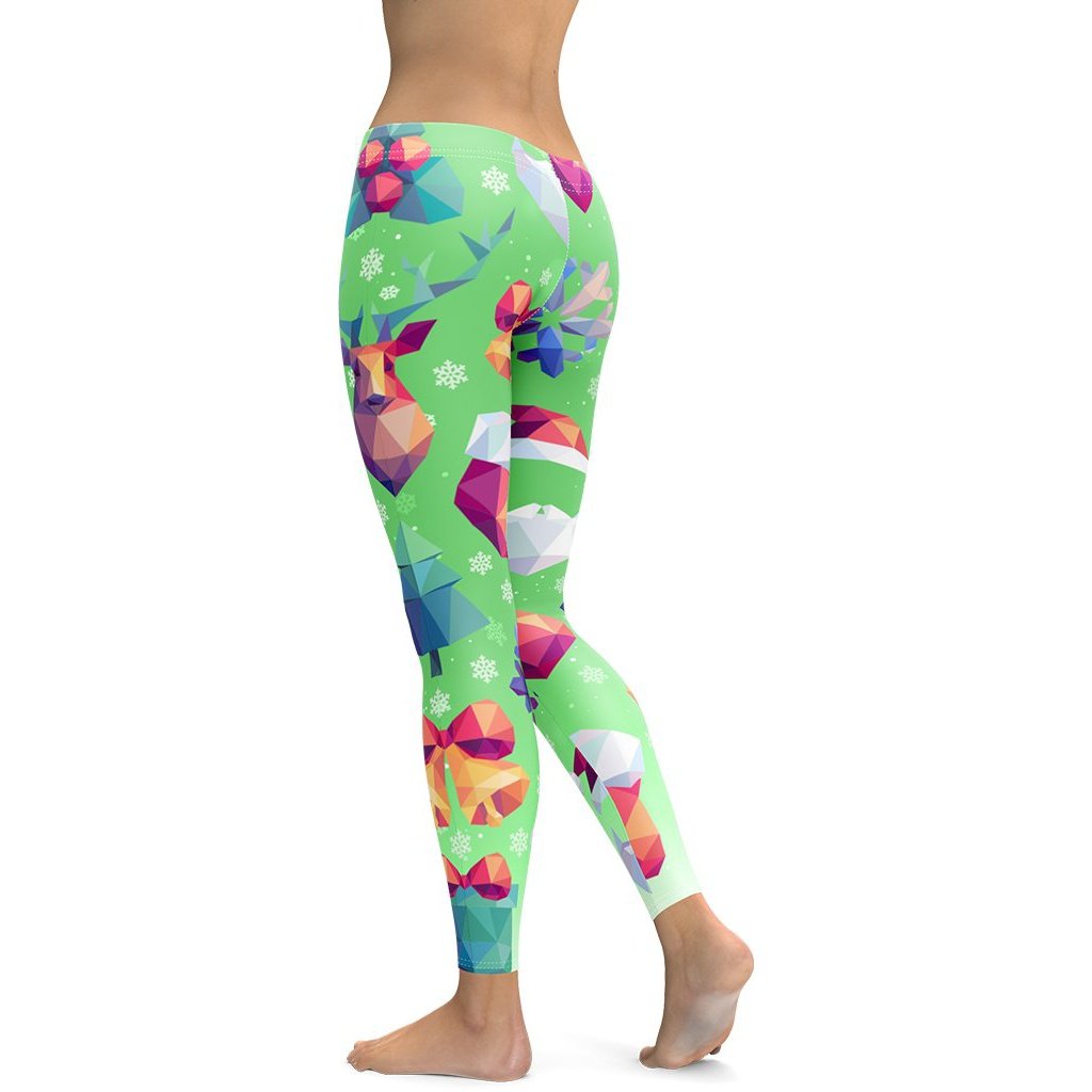 Geometric Vibe Christmas Leggings - FiercePulse - Premium Workout Leggings - Yoga Pants