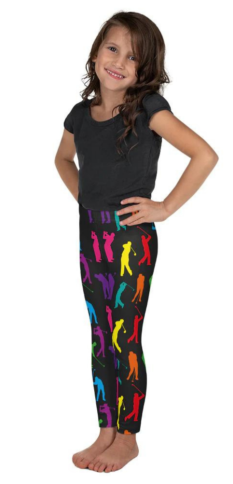 Golfer Pattern Kid's Leggings