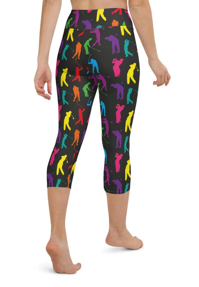 Golfer Pattern Yoga Capris