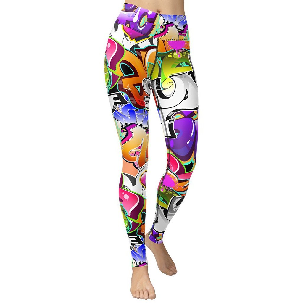 Graffiti Geometric Print Women's Leggings