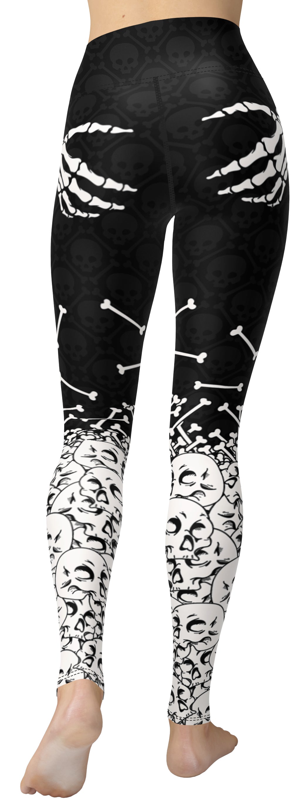 Halloween Hand Print Yoga Leggings