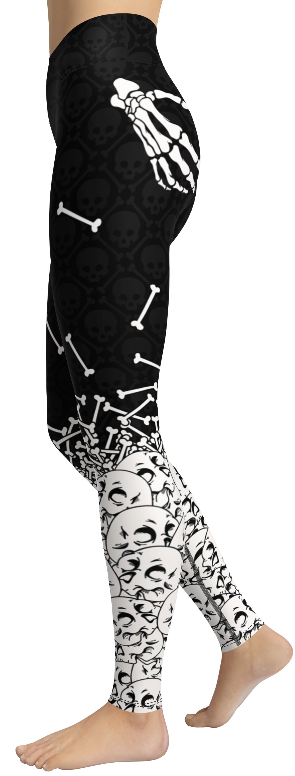 Halloween Hand Print Yoga Leggings