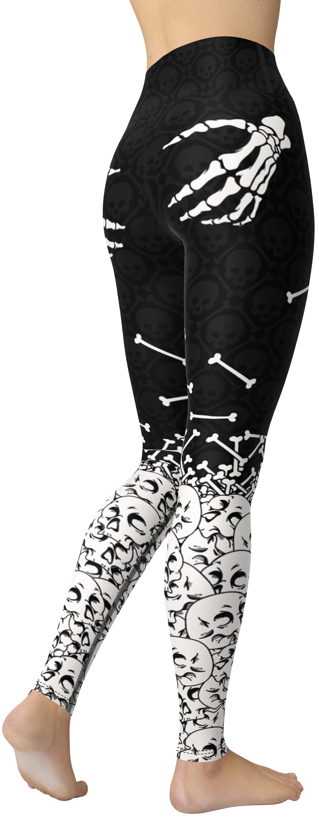 Halloween Hand Print Yoga Leggings