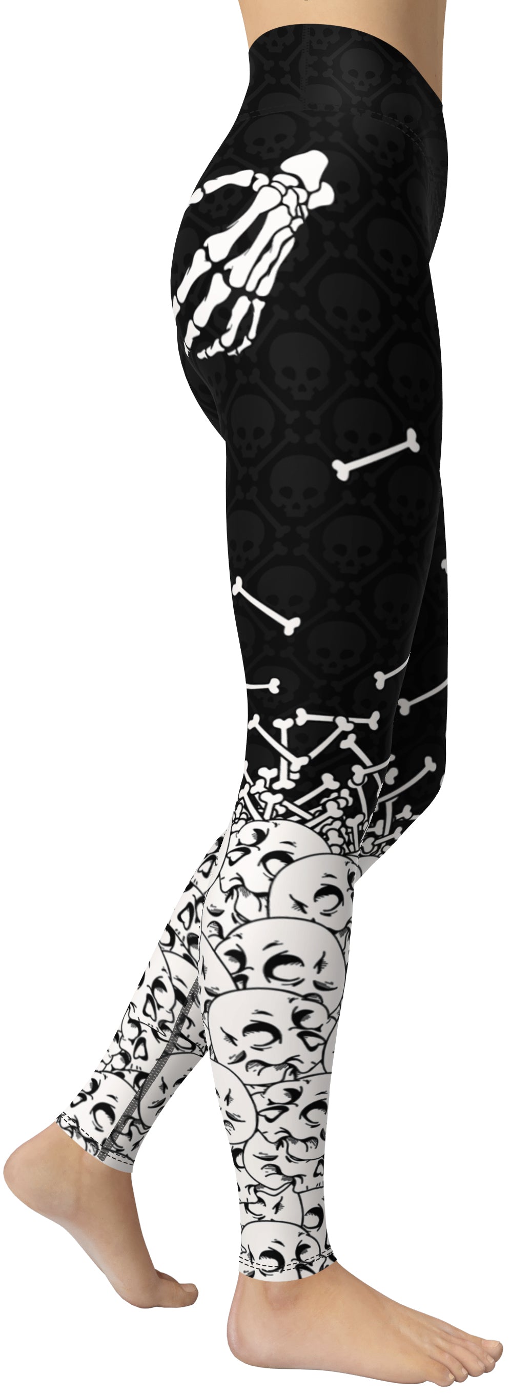 Halloween Hand Print Yoga Leggings
