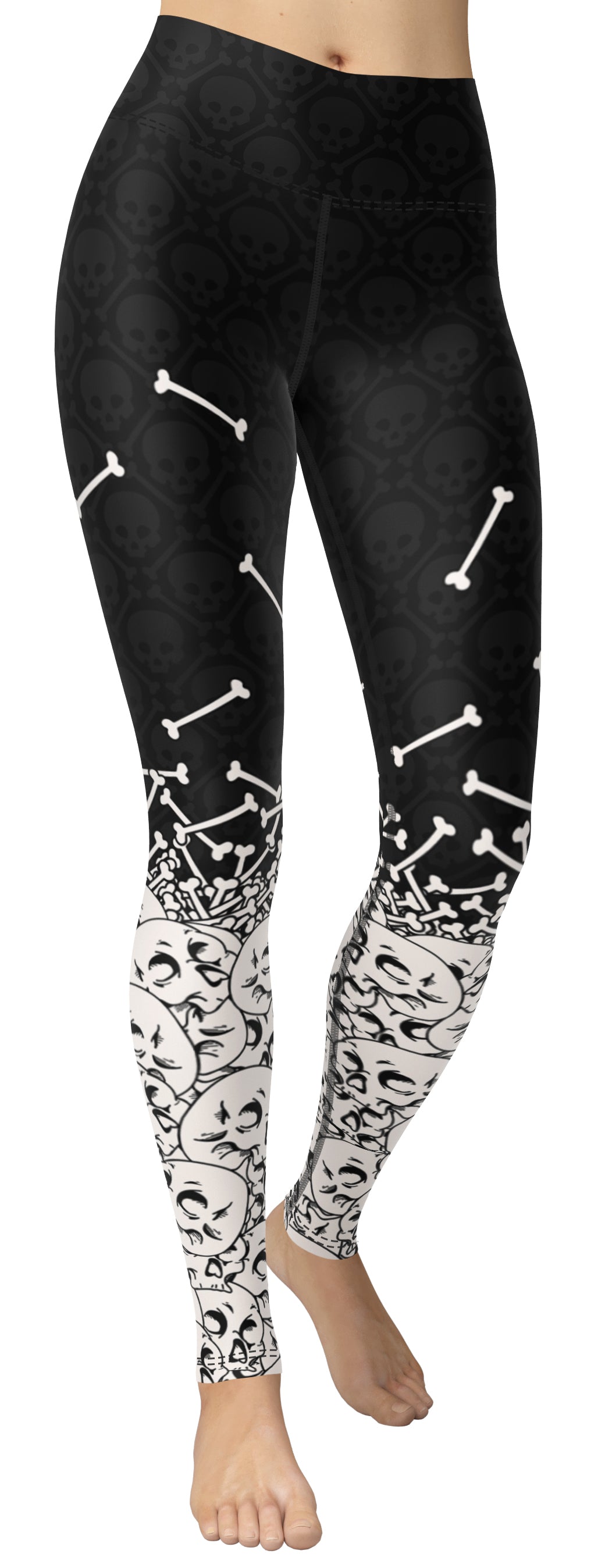 Halloween Hand Print Yoga Leggings