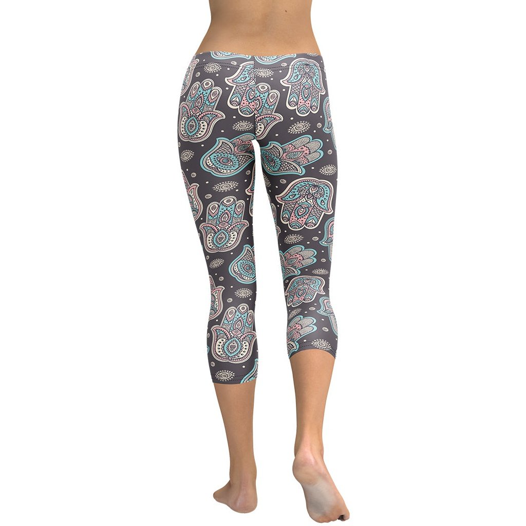 Hand Drawn Hamsa Capris