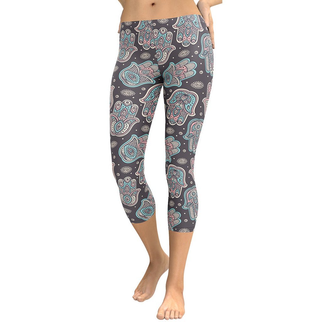 Hand Drawn Hamsa Capris