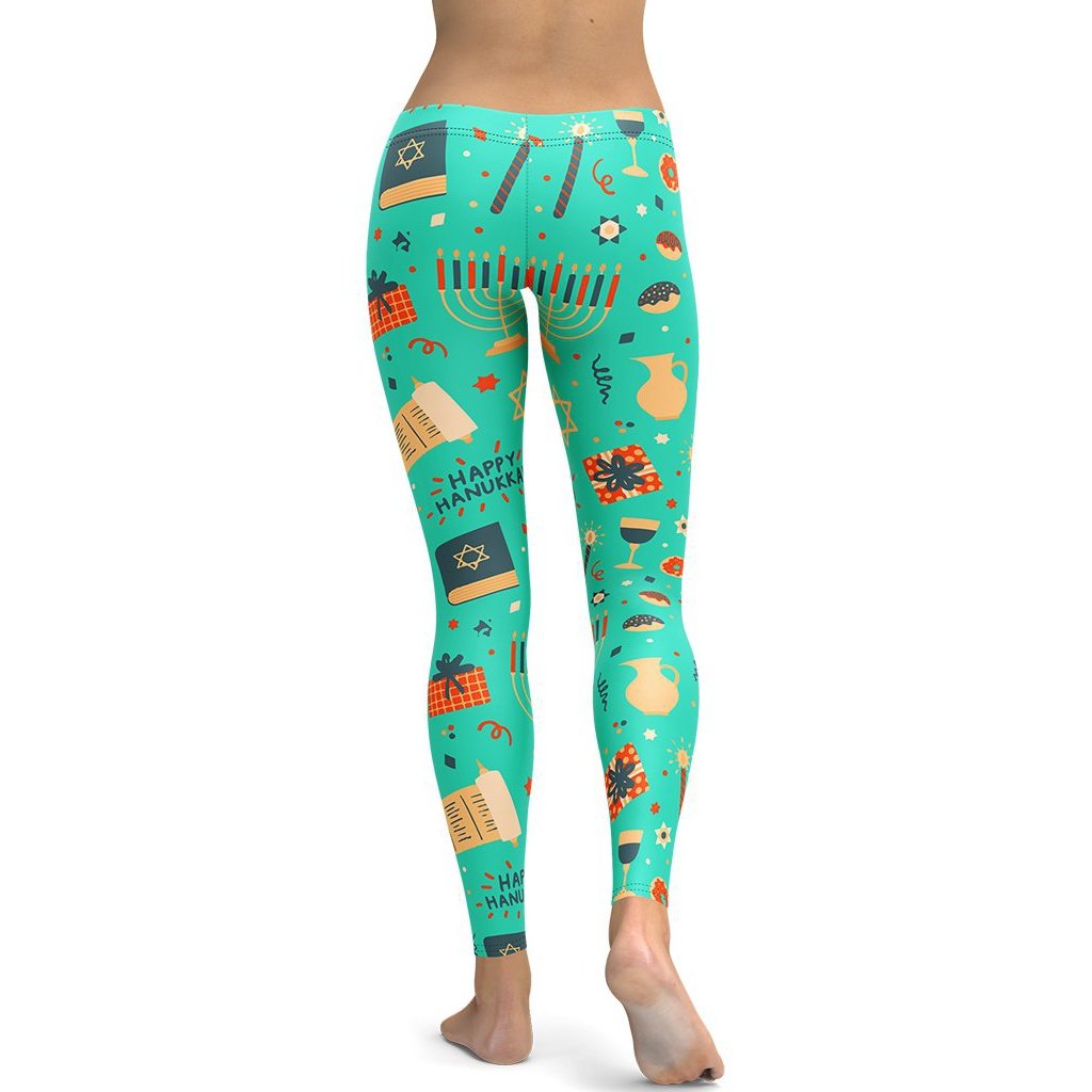 Hanukkah Joy Leggings - FiercePulse - Premium Workout Leggings - Yoga Pants