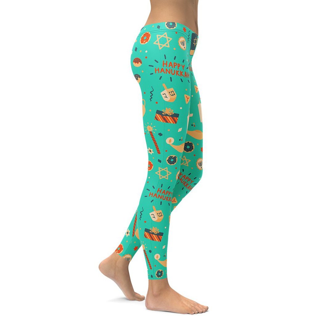 Hanukkah Joy Leggings - FiercePulse - Premium Workout Leggings - Yoga Pants
