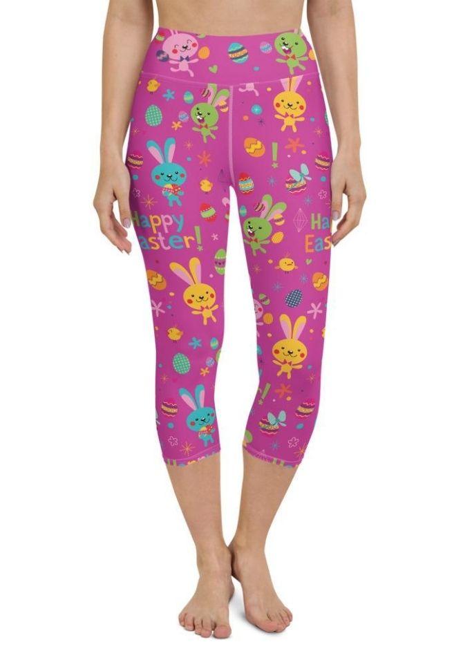 Happy Easter Yoga Capris