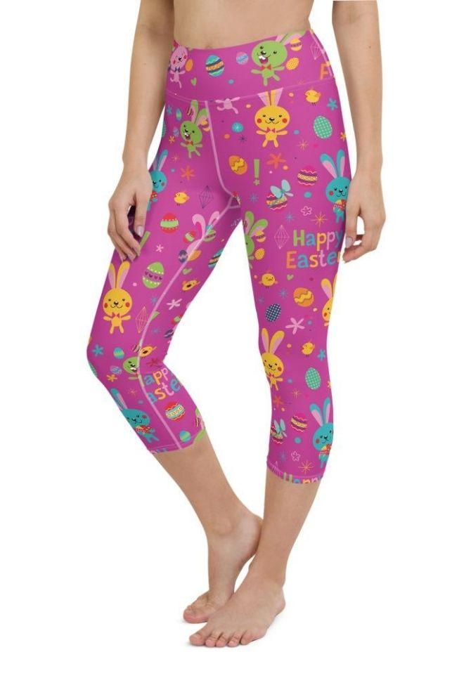 Happy Easter Yoga Capris
