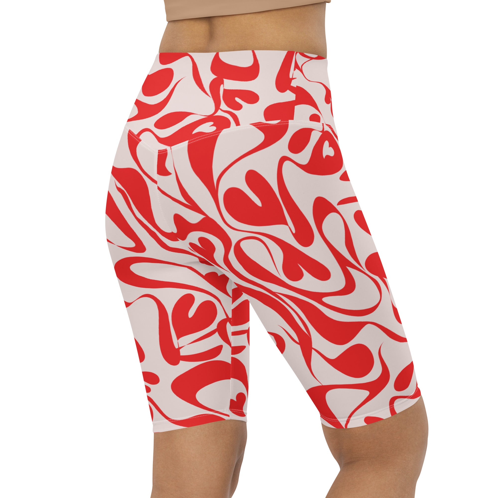Heart Swirl Biker Shorts