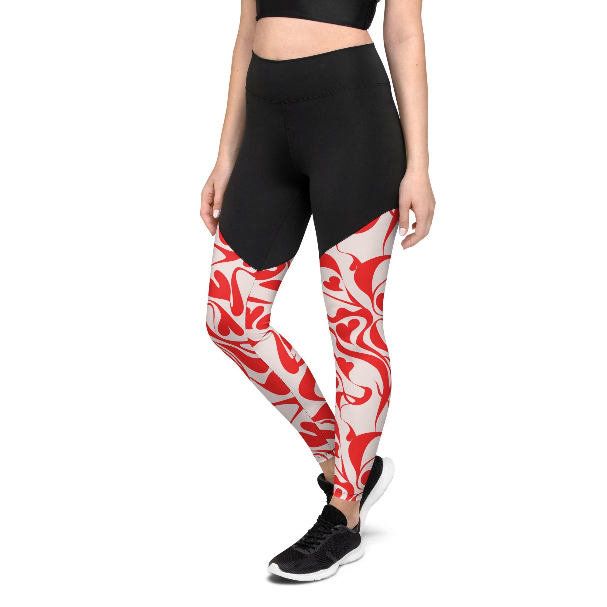 Heart Swirl Compression Leggings