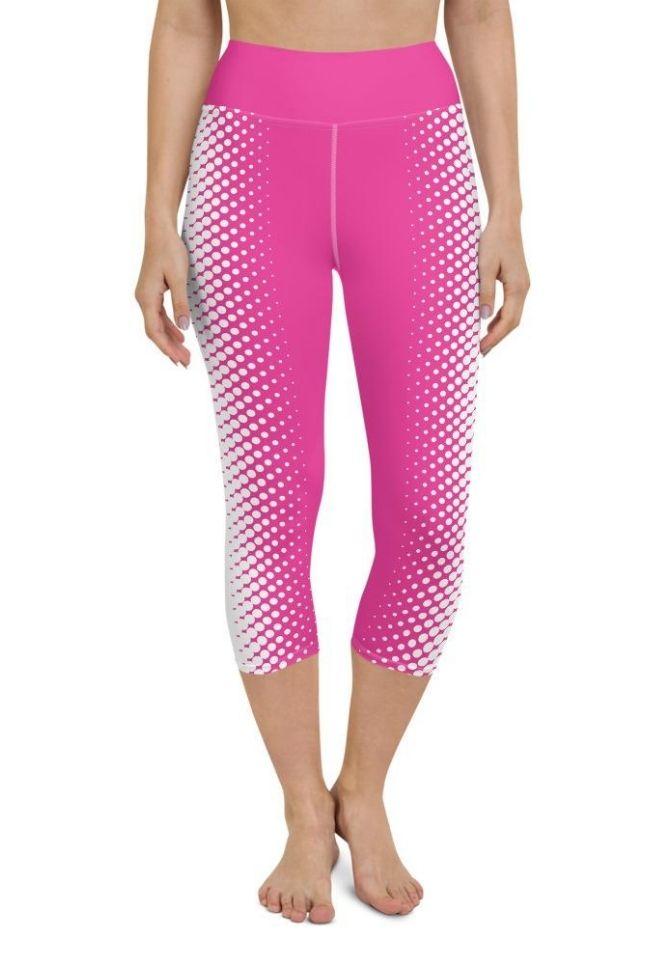 Hot Pink Optical Illusion Yoga Capris
