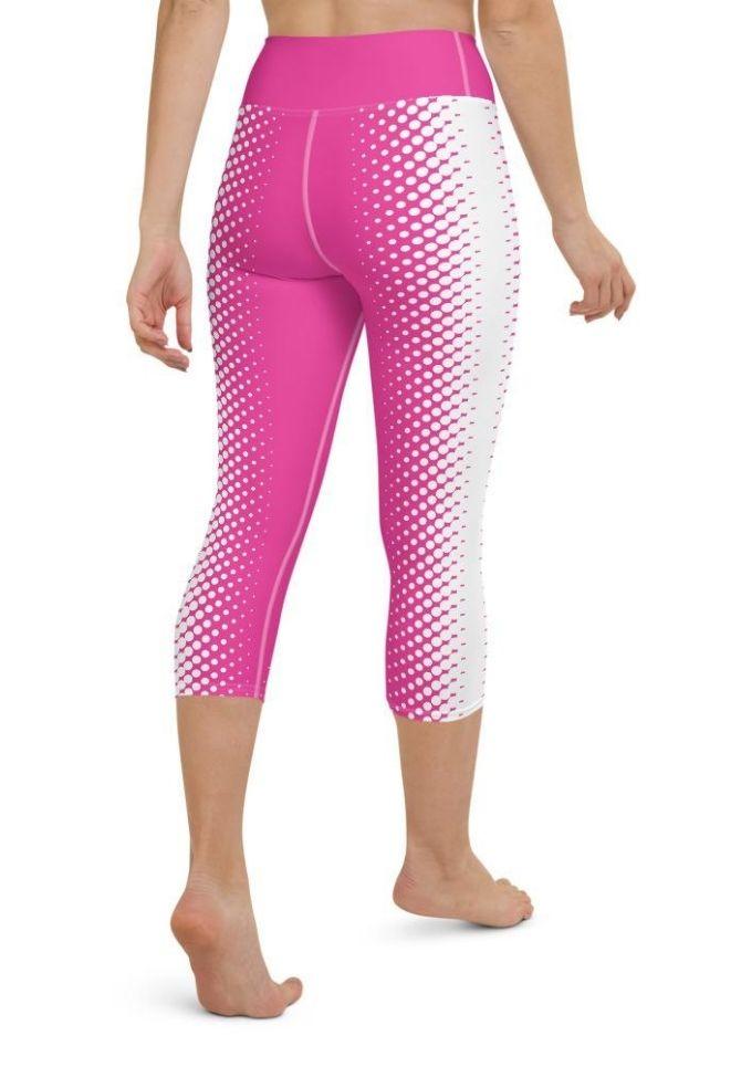 Hot Pink Optical Illusion Yoga Capris