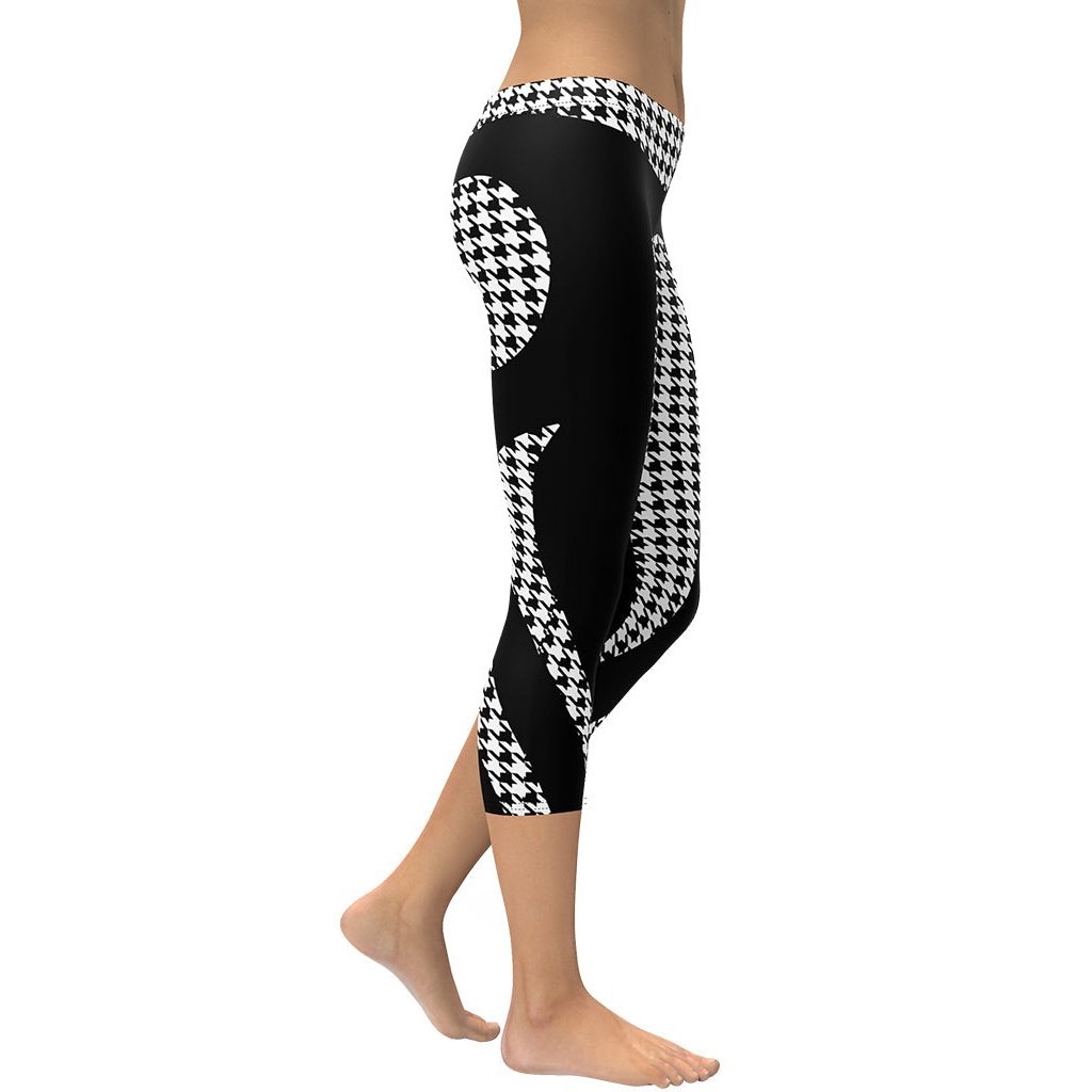 Houndstooth Heart Shaped Capris