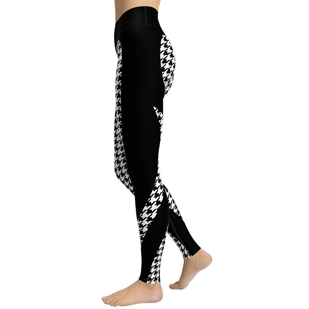 Houndstooth Heart Shaped Yoga Leggings