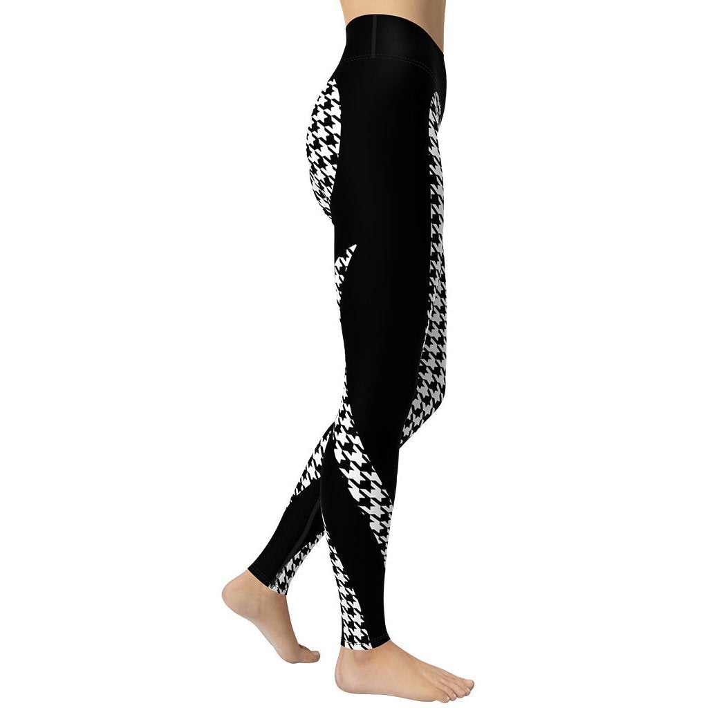Houndstooth Heart Shaped Yoga Leggings