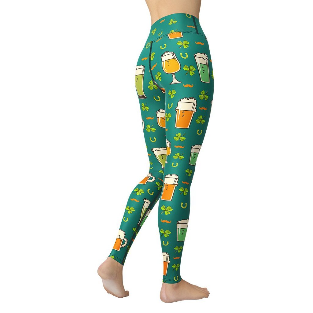 Irish Beer Yoga Leggings - FiercePulse - Premium Workout Leggings - Yoga Pants