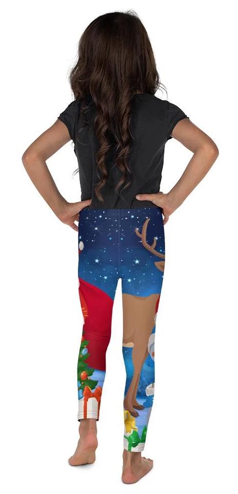 Kids' Santa Leggings - FiercePulse - Premium Workout Leggings - Yoga Pants