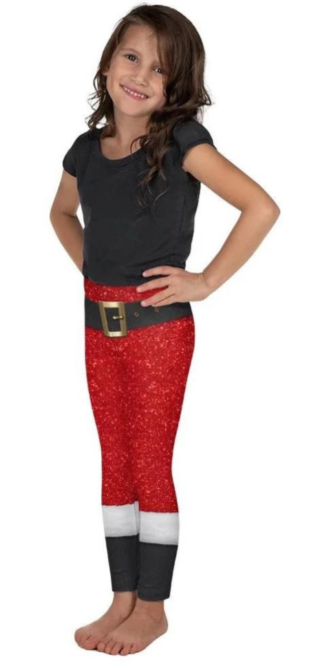 Kids' Santa's Outfit Leggings - FiercePulse - Premium Workout Leggings - Yoga Pants