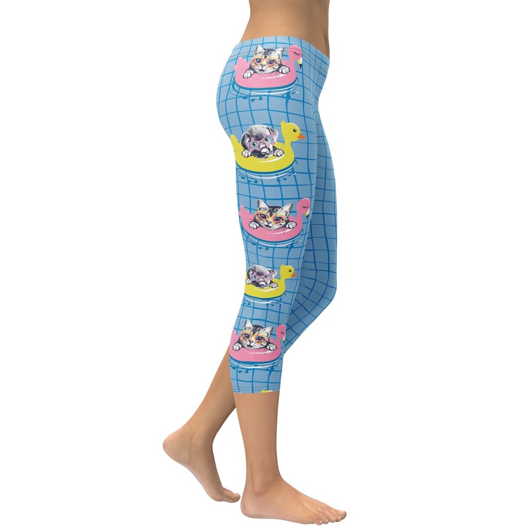 Kittens in Floats Capris
