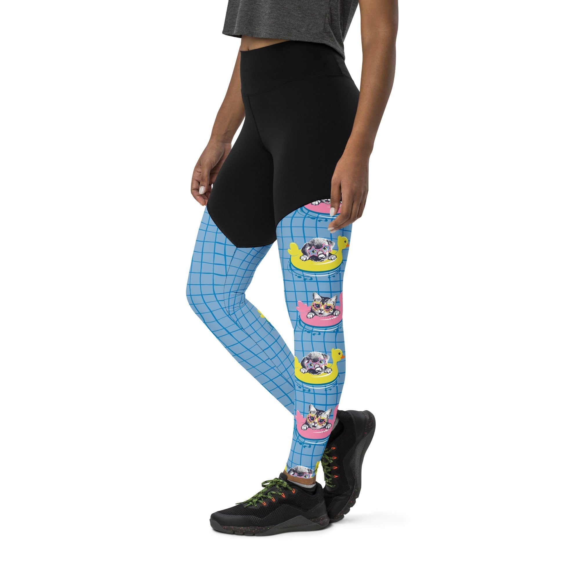 Kittens in Floats Compression Leggings