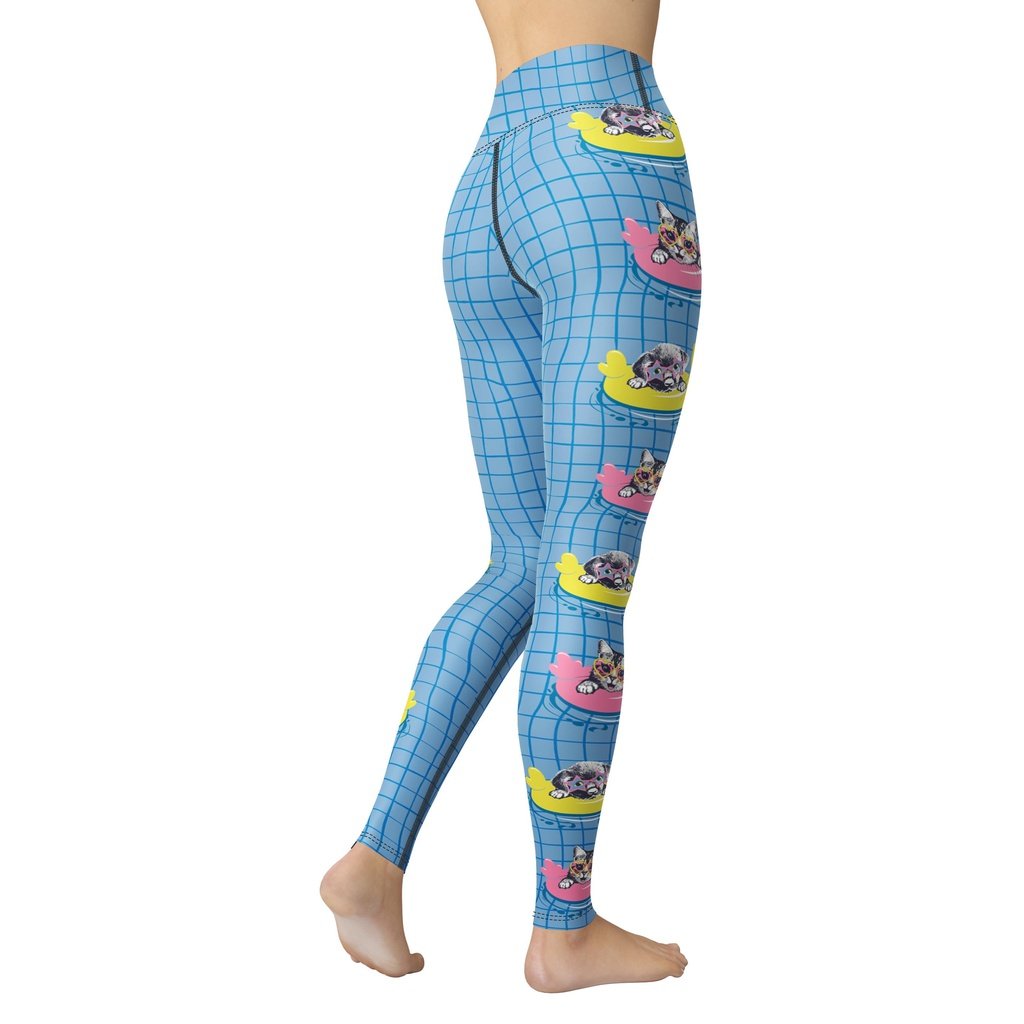 Kittens in Floats Yoga Leggings