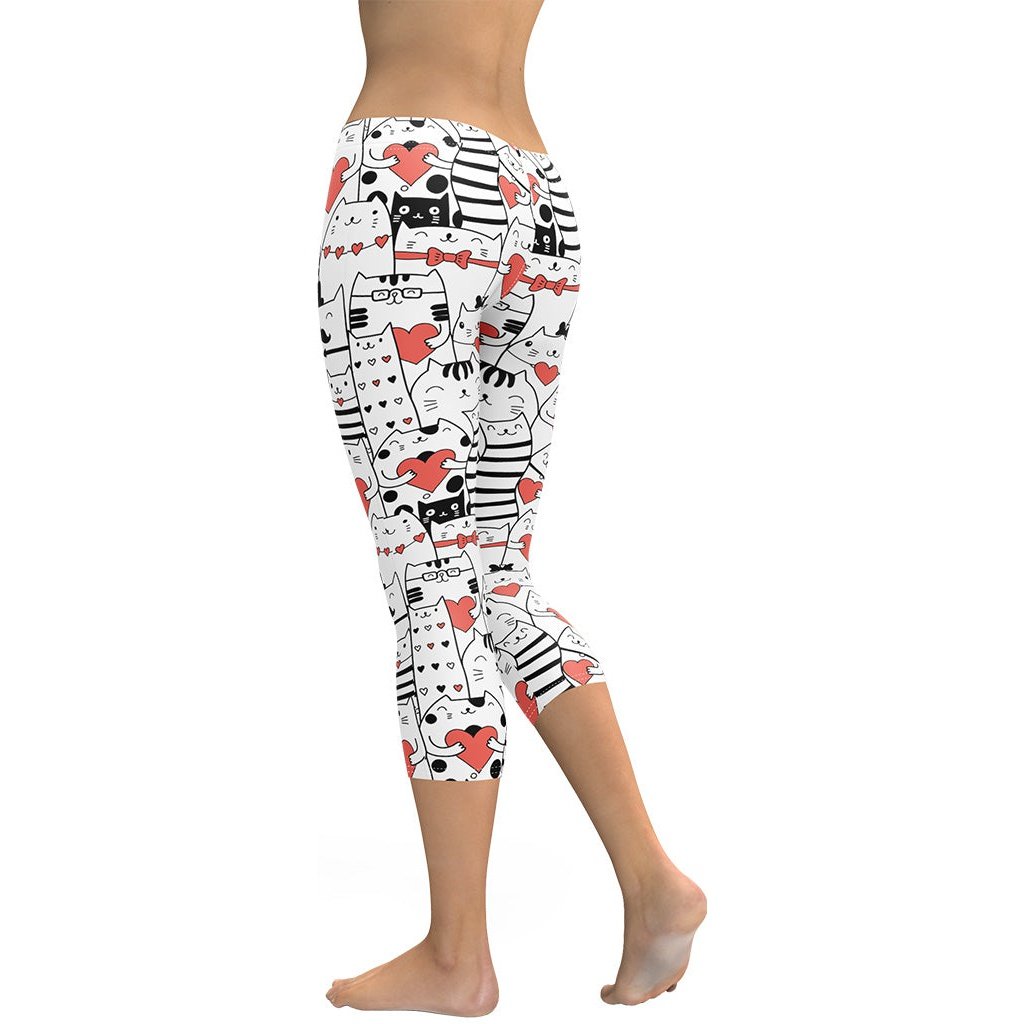 Kitties in Love Capris