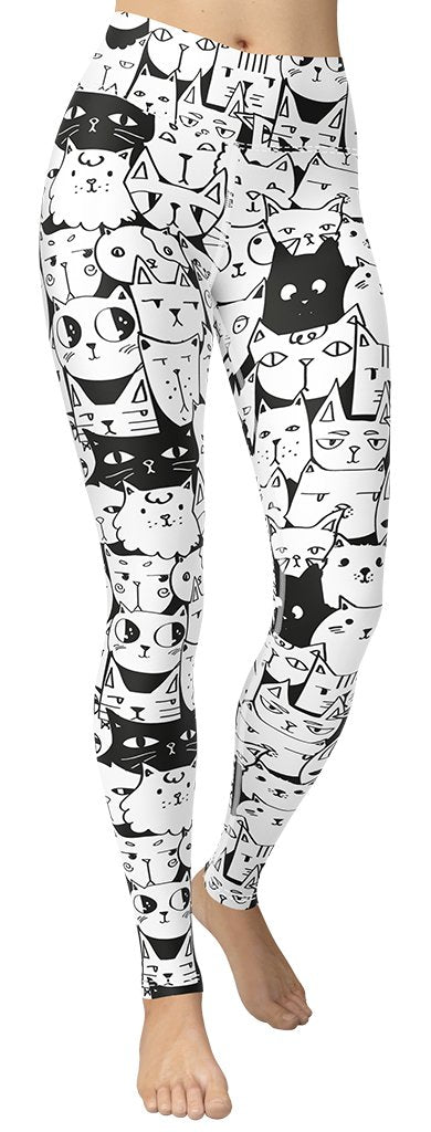 Kitty Pattern Yoga Leggings