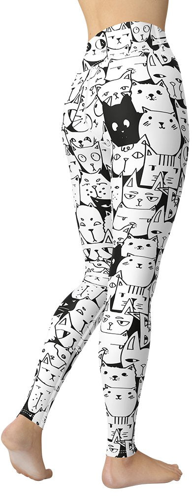 Kitty Pattern Yoga Leggings