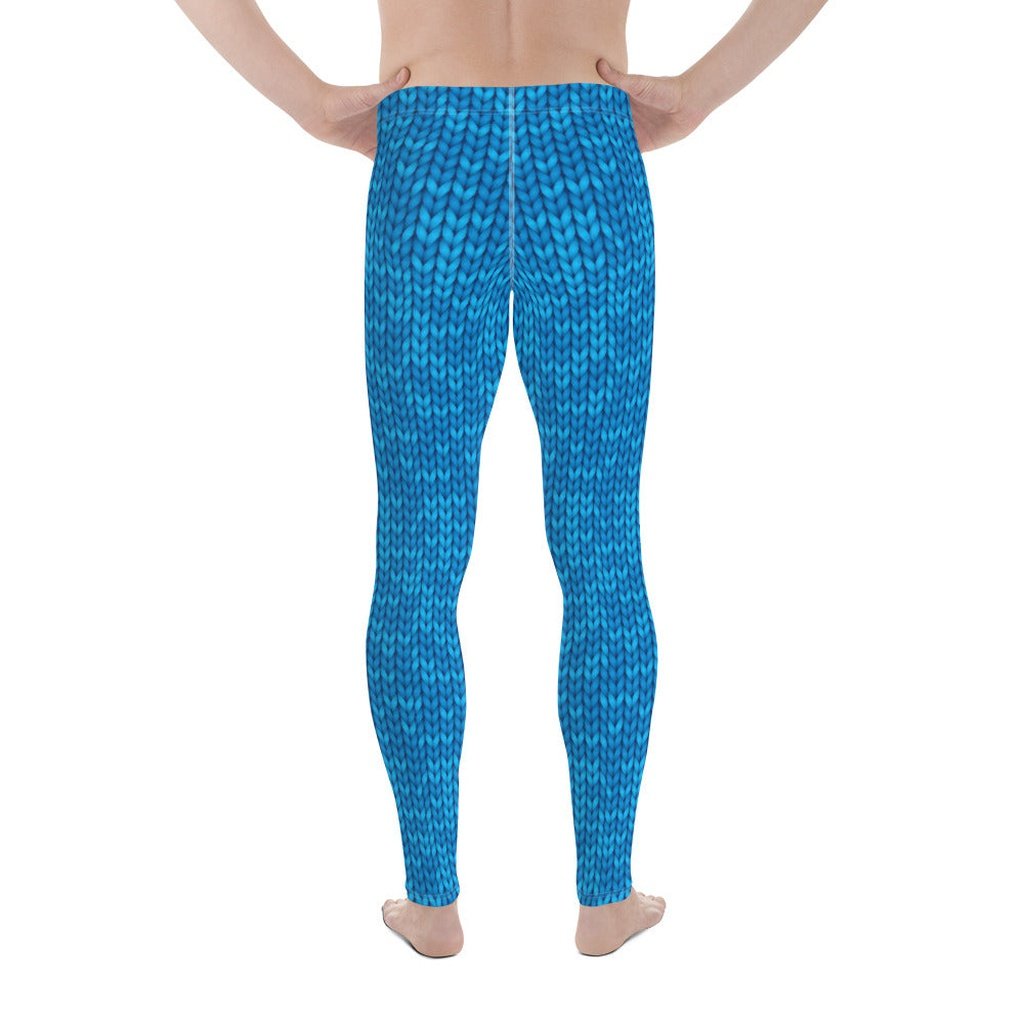 Knitted Print Pattern Men's Leggings