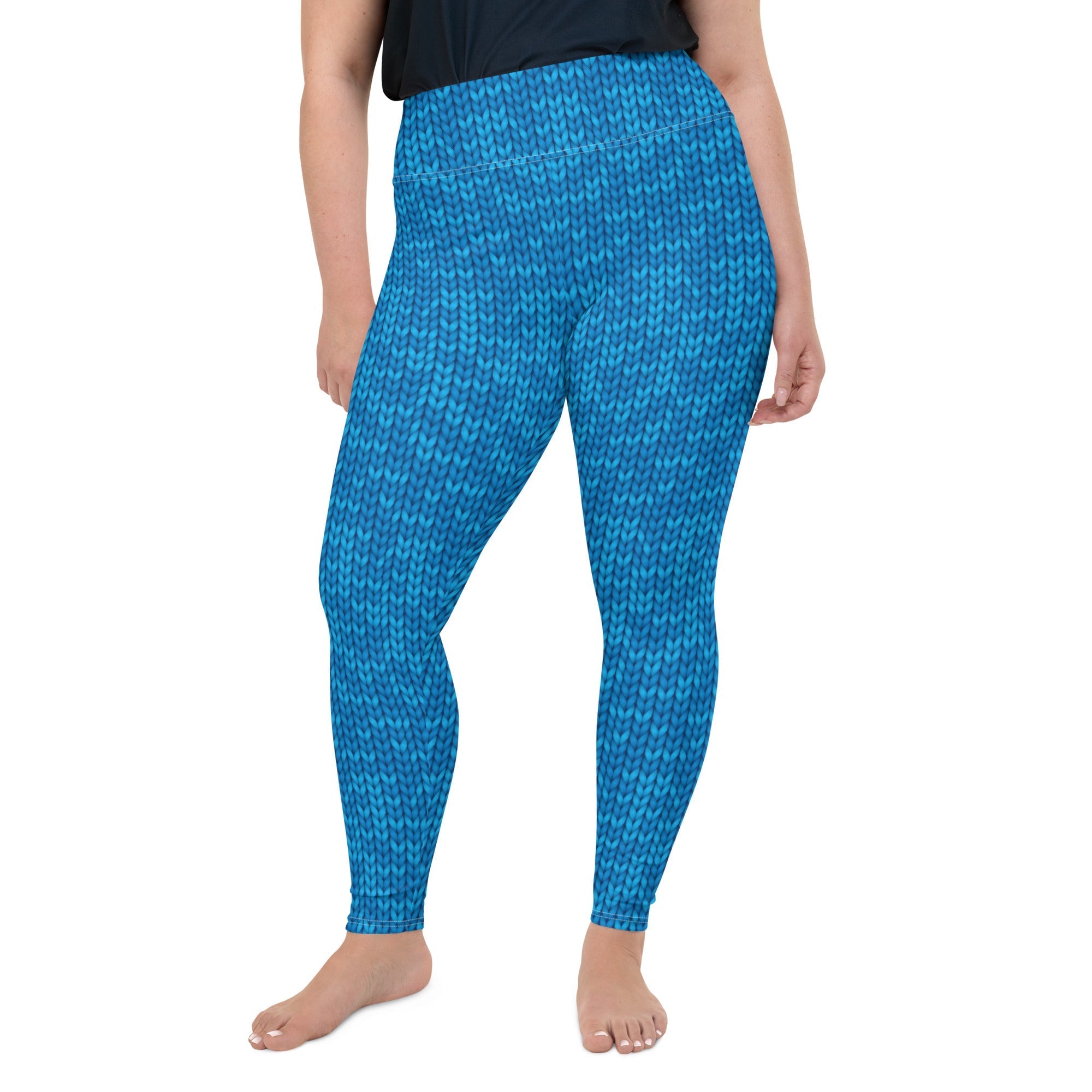 Plus Size Printed Seamless Workout Leggings