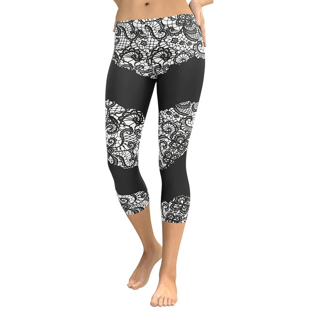 Lace Cut Out Capris