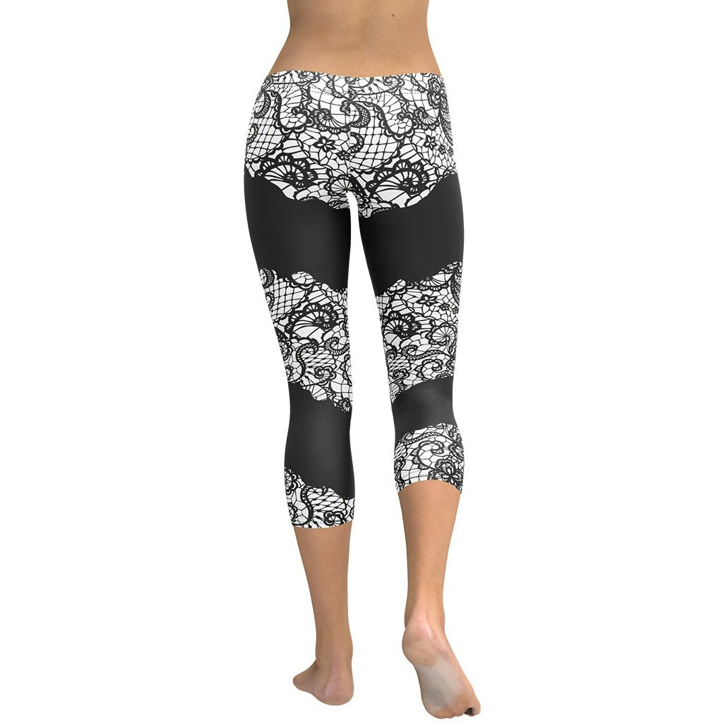 Lace Cut Out Capris