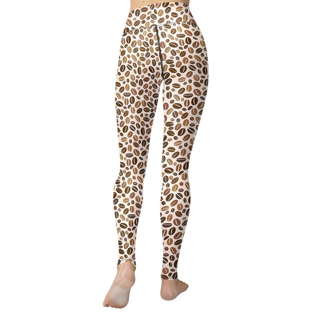 Leopard Coffee Yoga Leggings - FiercePulse - Premium Workout Leggings - Yoga Pants