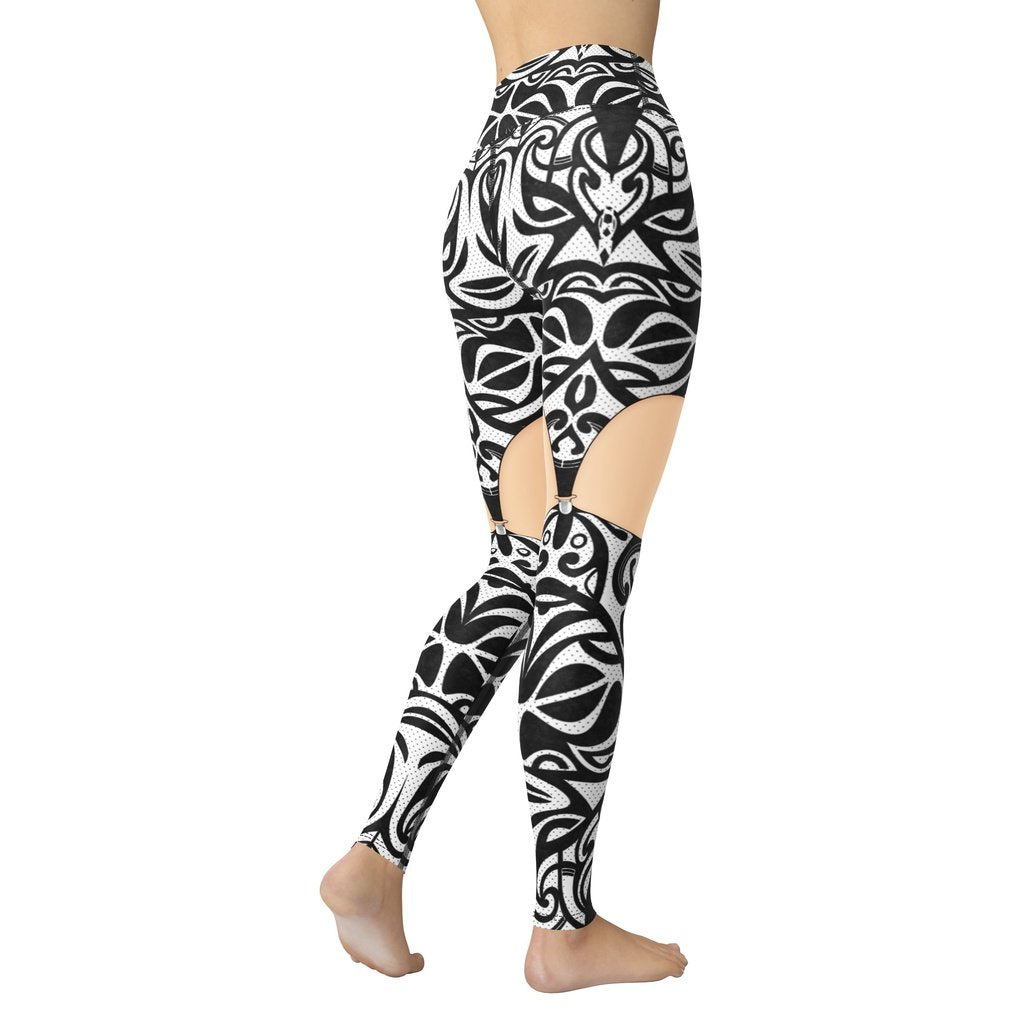 Light Tone Cute Suspenders Yoga Leggings