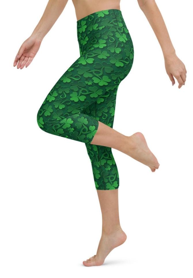 Lucky Shamrock Yoga Capris