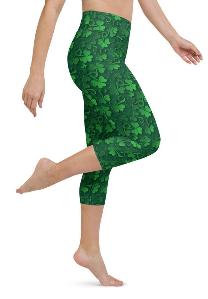 Lucky Shamrock Yoga Capris