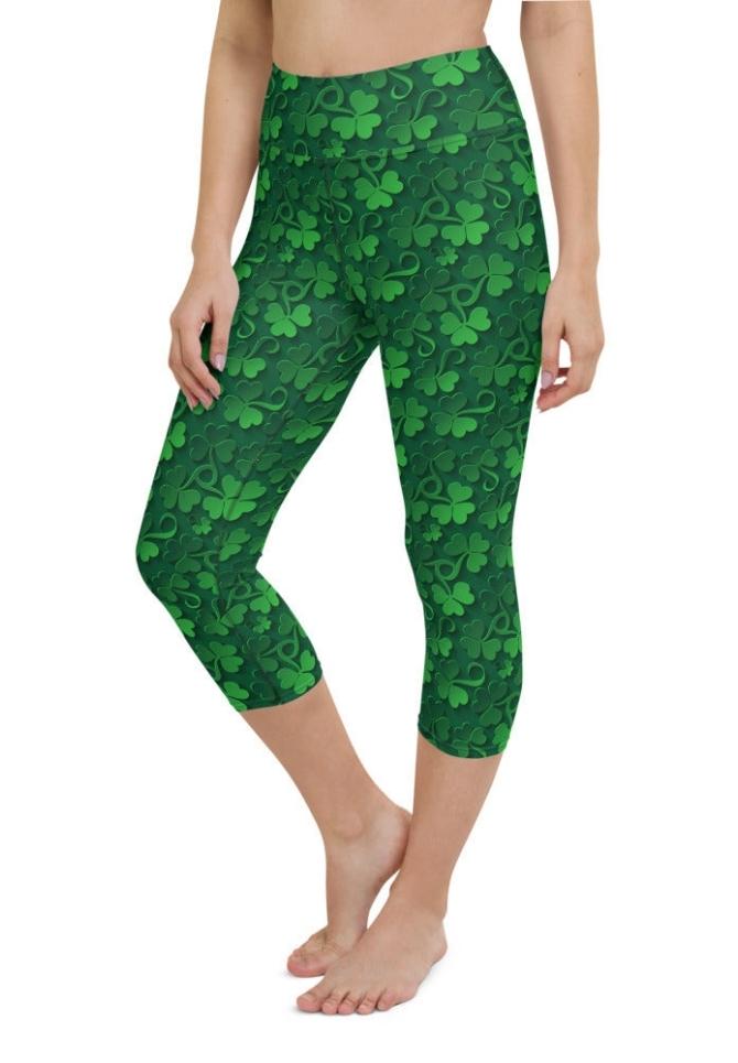 Lucky Shamrock Yoga Capris