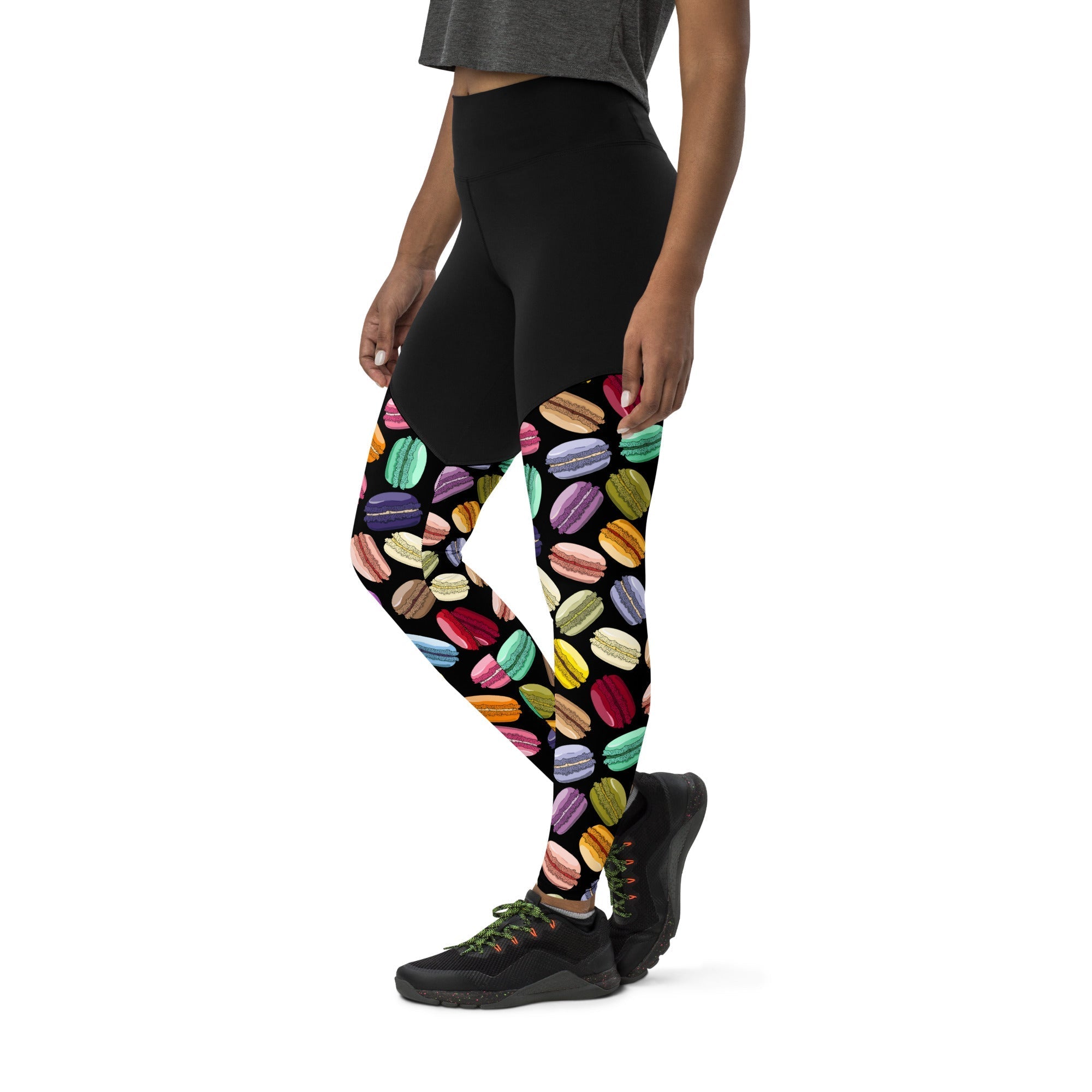 Macaroons Pattern Compression Leggings