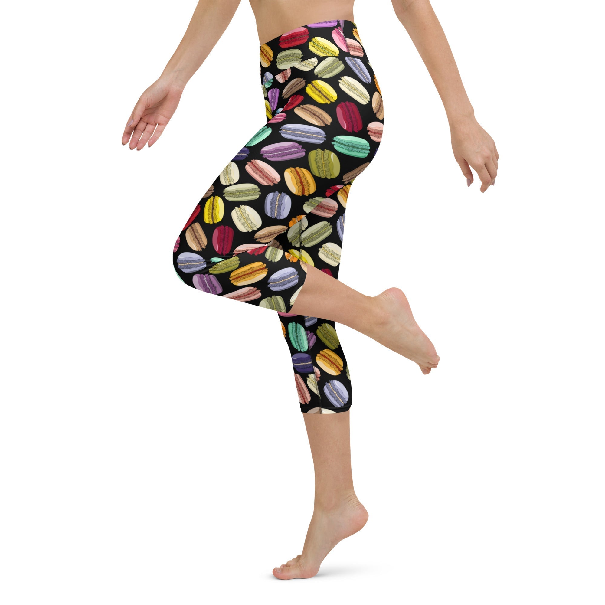 Macaroons Pattern Yoga Capris