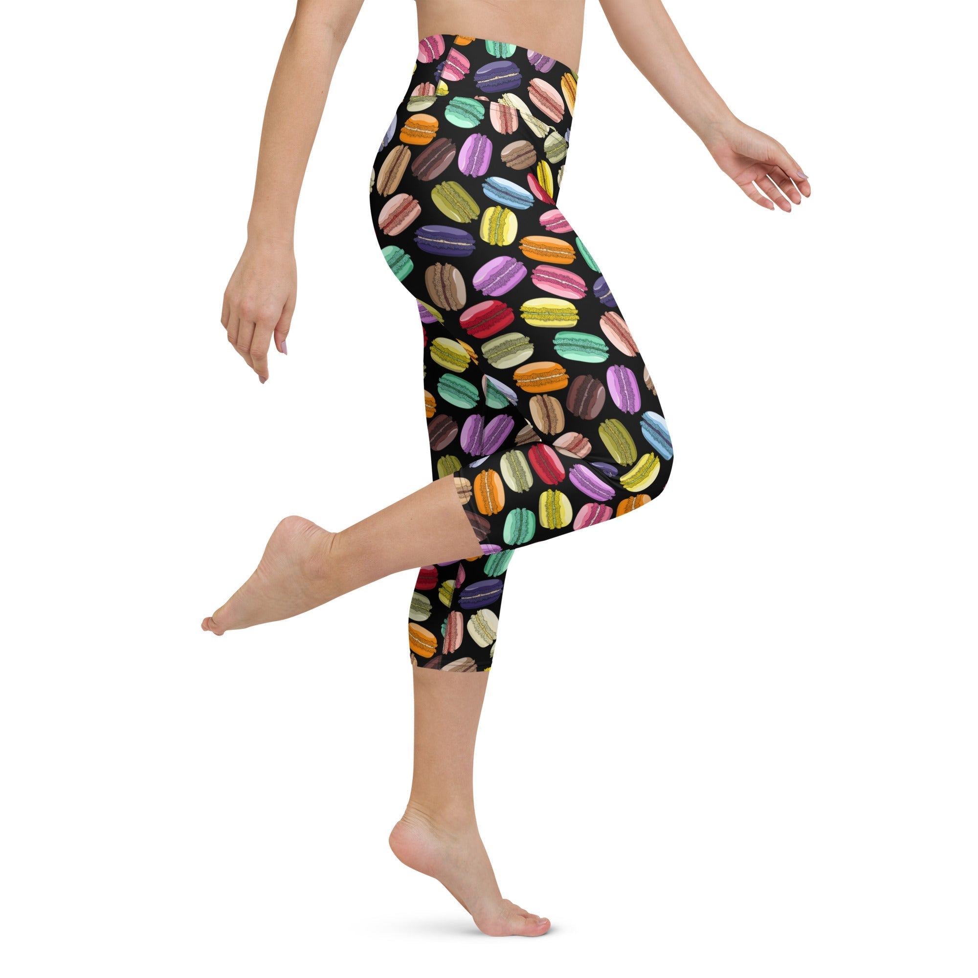 Macaroons Pattern Yoga Capris