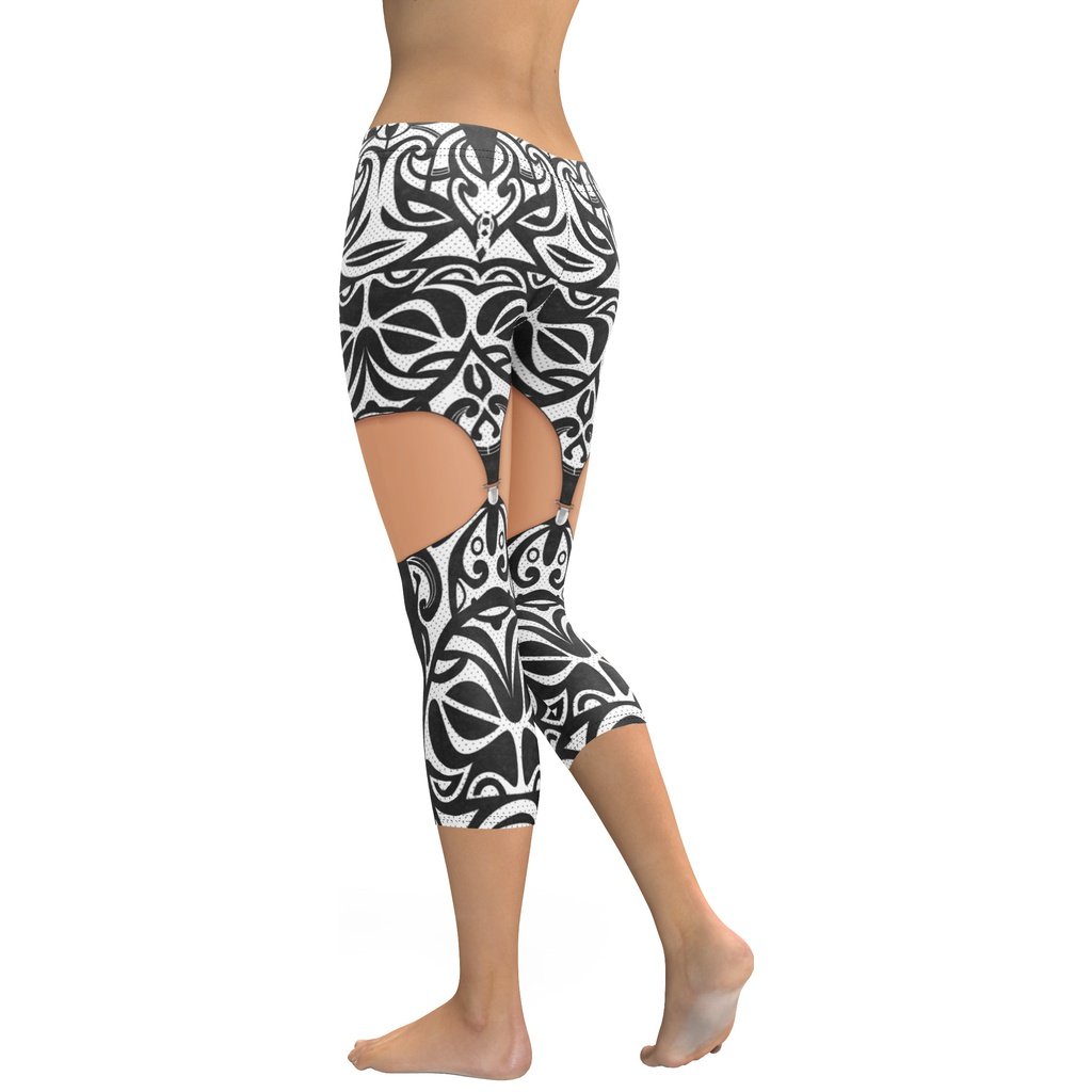 Medium Tone Cute Suspenders Capris