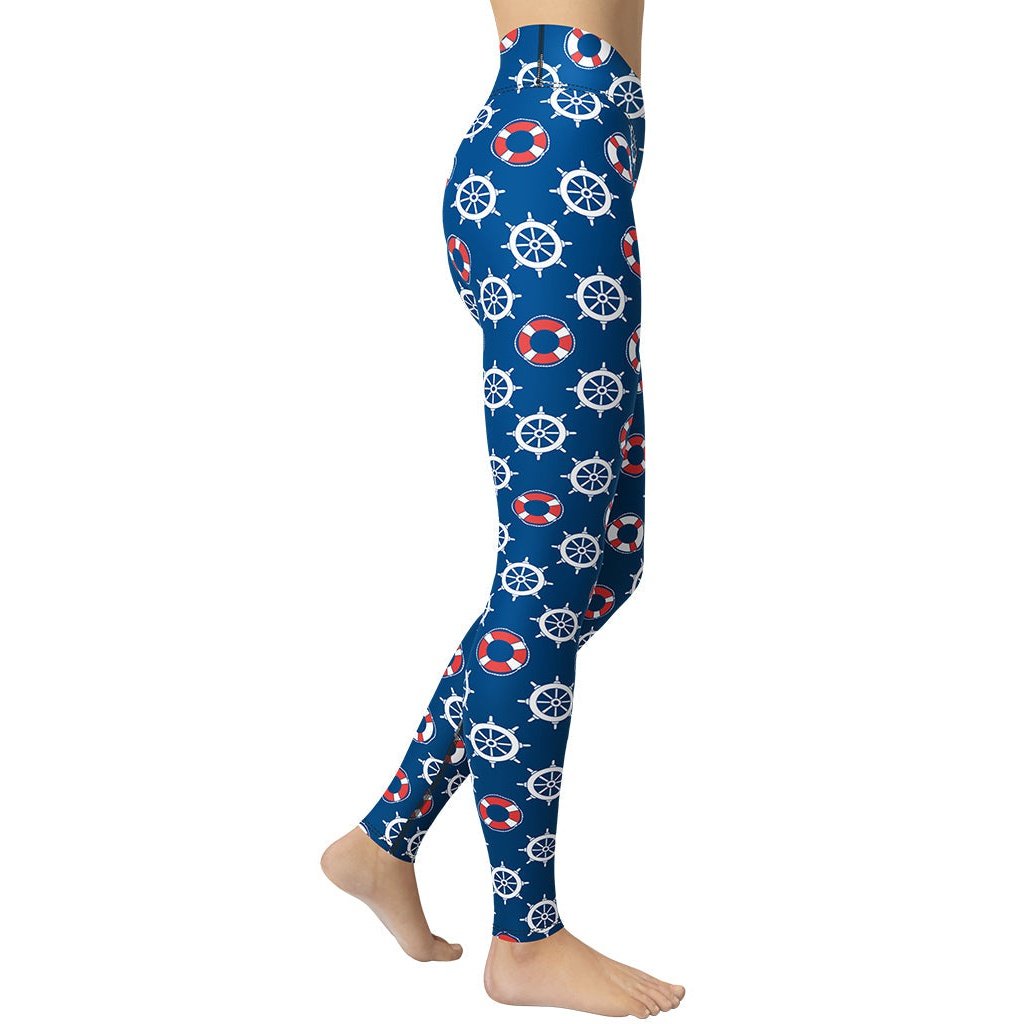 Nautical Yoga Leggings