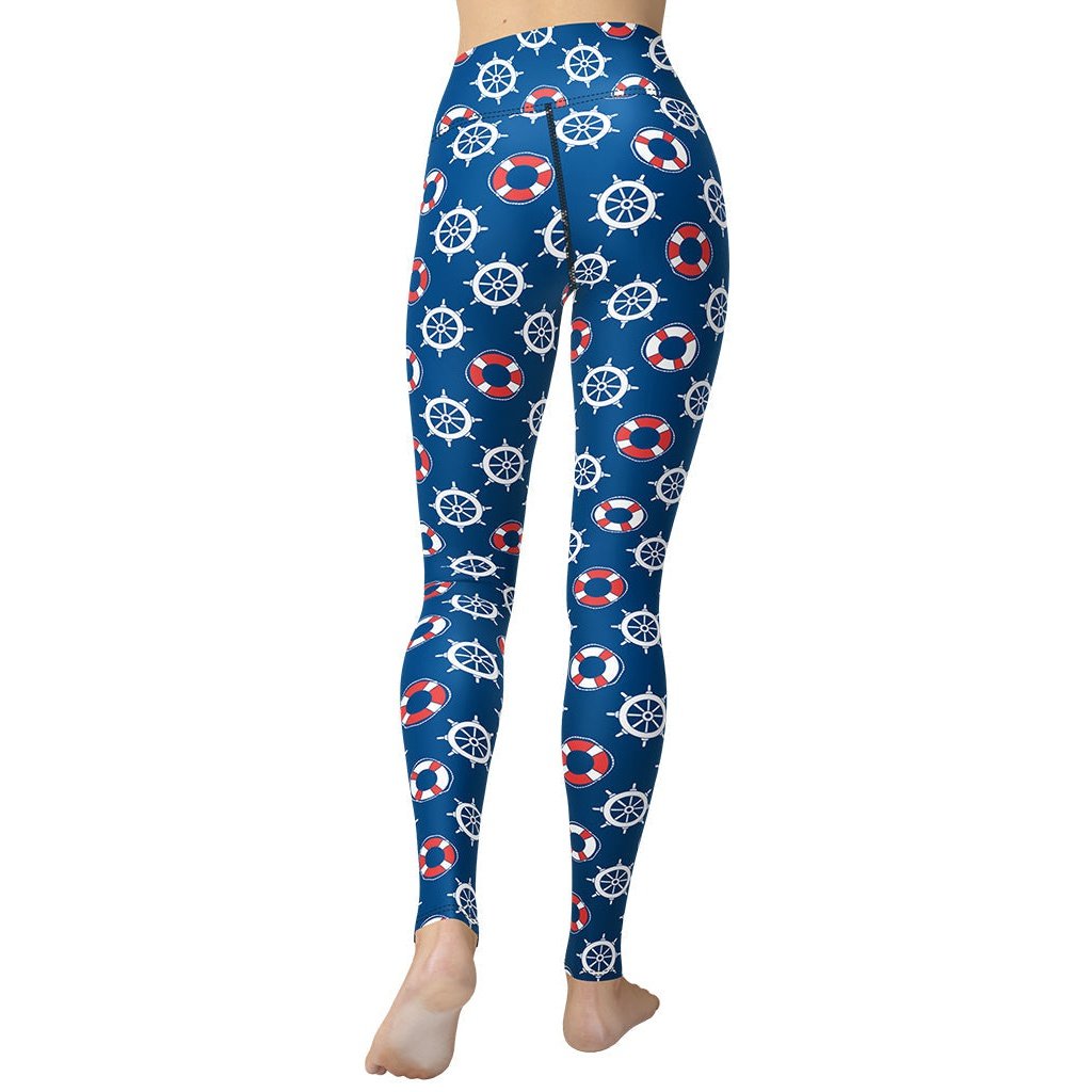 Nautical Yoga Leggings