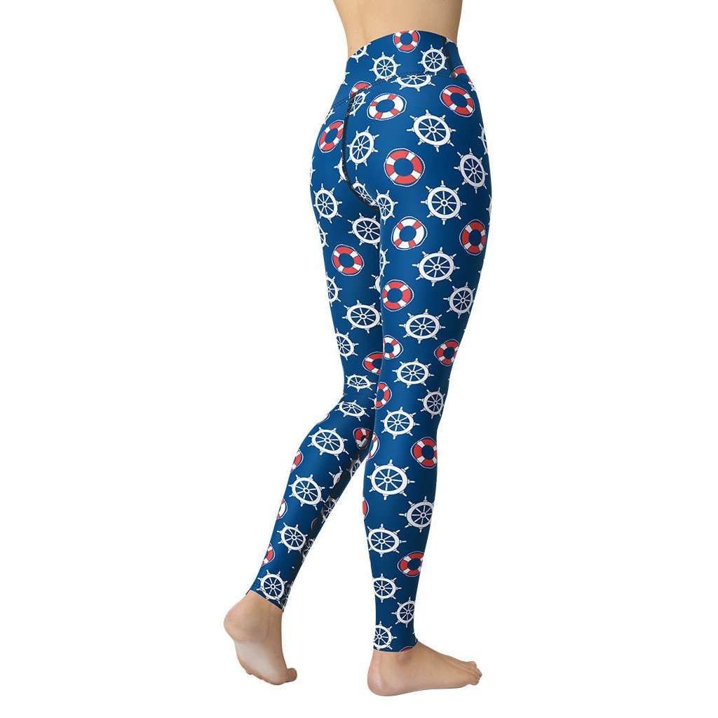 Nautical Yoga Leggings