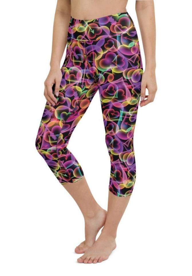 Artsy Heart Yoga Capris