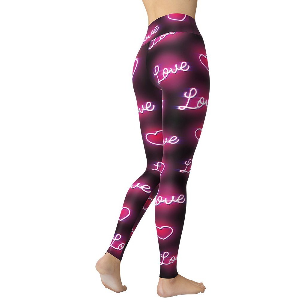Neon Love Yoga Leggings