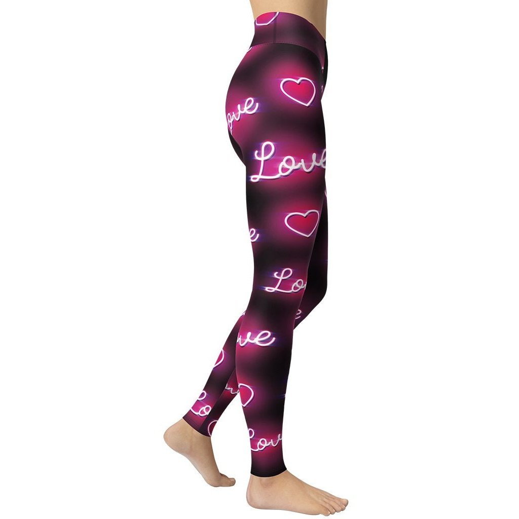 Neon Love Yoga Leggings